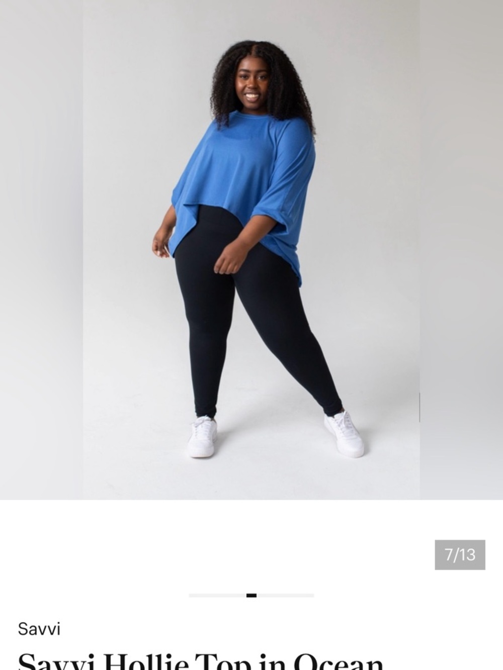 SAVVI Hollie Top in Ocean Blue